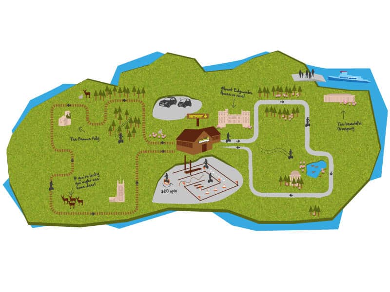 Illustrative map of the Adventure Segway park and off-road safari